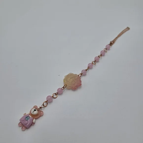 Handmade Pink Bear car charm - Picture 4 of 4